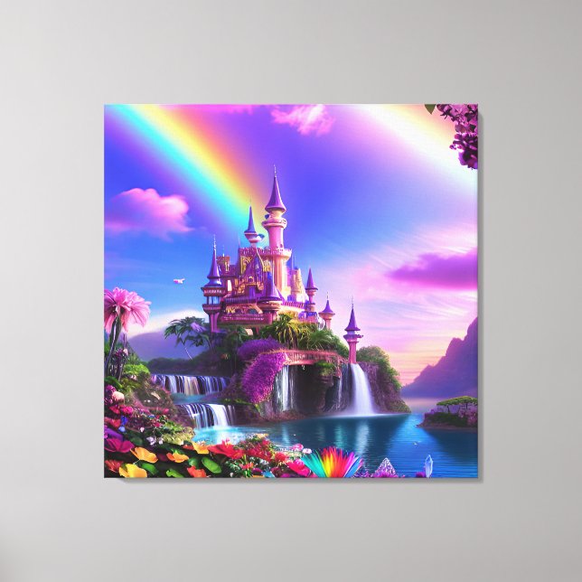Lienzo Realistic Magical Landscape Canvas Print (Anverso)