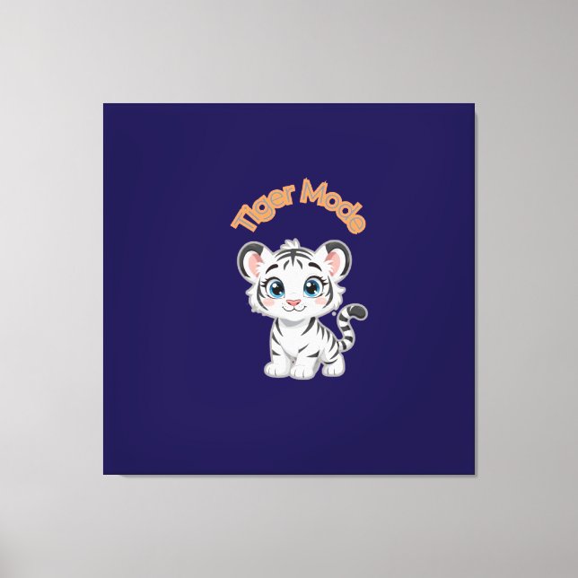 Lienzo Realistic White Tiger – Photorealistic Wildlife Ar (Anverso)