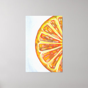 Lienzo Rebanada de Naranja Jugosa Fruta