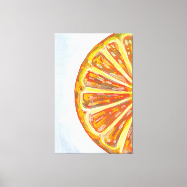 Lienzo Rebanada de Naranja Jugosa Fruta (Anverso)