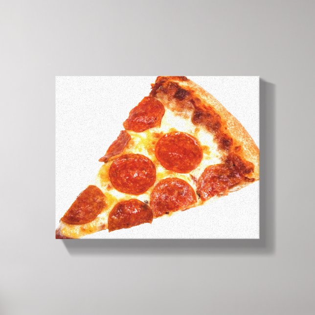 Lienzo Rebanada de pizza de pepperoni clásica de Slippery (Anverso)