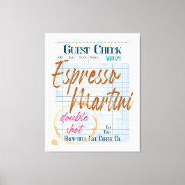 Lienzo Recepción de cheque de invitado Espresso Martini D