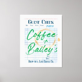 Lienzo Recepción de pedido de bebida de la tienda de café