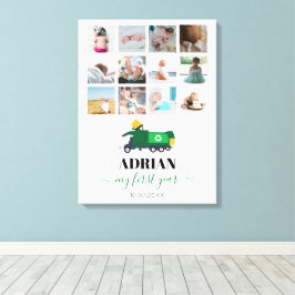 Lienzo Reciclando Camión Bebé Fotos del primer año
