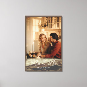 Lienzo Recién Casados Sra y Sr Foto de Paisaje Rocoso