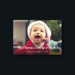 Lienzo Recién nacido nuestra primera Navidad como abuelos<br><div class="desc">Esta simple foto impresa de lienzo será un regalo para los Navidades nuevos abuelos. Todo el texto puede ser personalizado incluyendo cambiar "abuelo y abuela" a "papa & nana" o cualquier otro texto de su elección. Añade tu propia foto para crear el Navidad perfecto para celebrar su primera temporada navideña...</div>