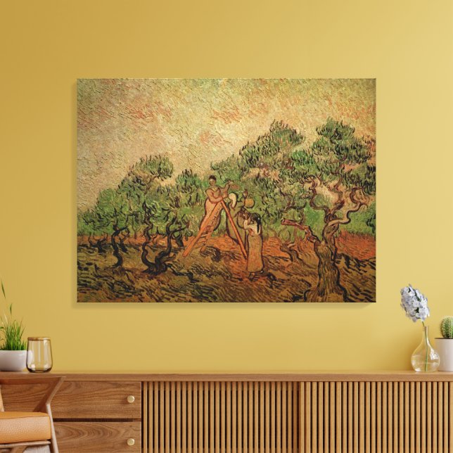 Lienzo Recolección de aceitunas por Vincent van Gogh (Insitu (Sala de estar))
