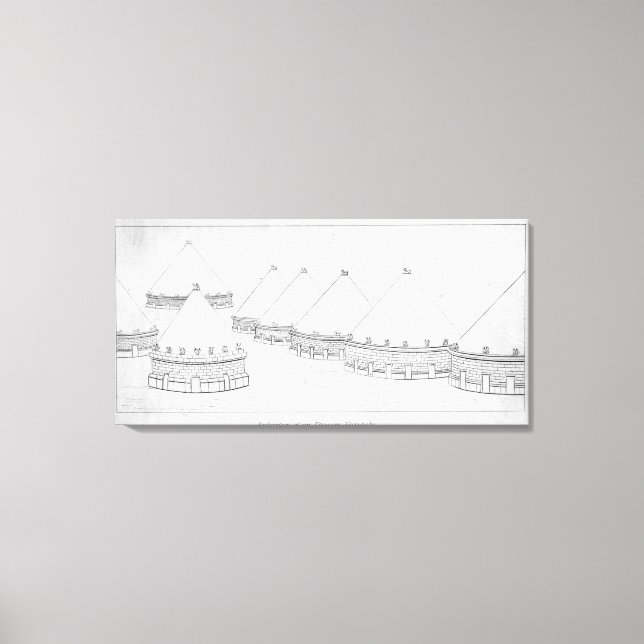 Lienzo Reconstrucción de tumbas etruscas en Tarquinia (Anverso)