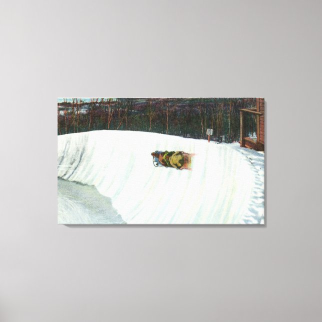 Lienzo Recorriendo la curva blanca (Anverso)