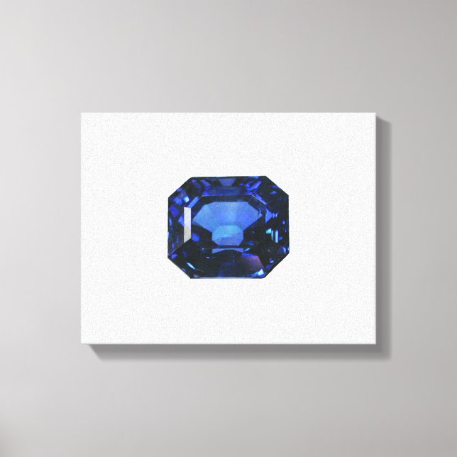 Lienzo Rectangular Sapphire Blue Pattern (Anverso)
