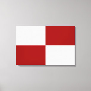 Lienzo Rectángulos rojo y blanco