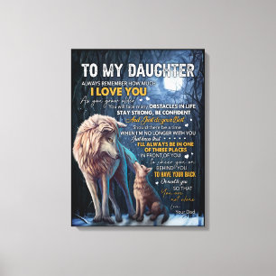 Lienzo Recuerda Lo Mucho Que Te Amo A Tu Padre Lobo A La 
