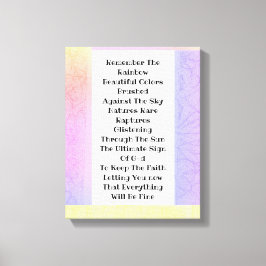 Lienzo Recuerden el arcoiris
