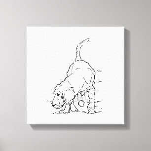 Lienzo Recuerdo de Amante de Perros, Ilustración de Beagl
