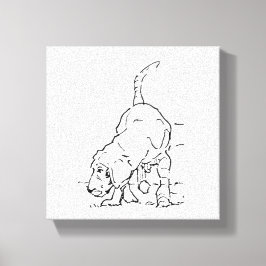 Lienzo Recuerdo de Amante de Perros, Ilustración de Beagl