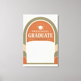 Lienzo Recuerdo de Graduado de Preescolar Personalizado 2