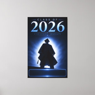Lienzo Recuerdo Personalizado con el Nombre del Graduado 