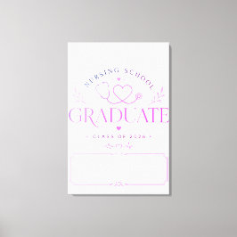 Lienzo Recuerdo personalizado para graduada de enfermería