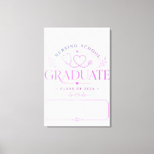 Lienzo Recuerdo personalizado para graduada de enfermería