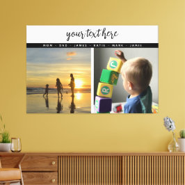 Lienzo Recuerdos de amor de familiares fotográficos perso