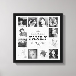 Lienzo Recuerdos de fotos familiares con personalización