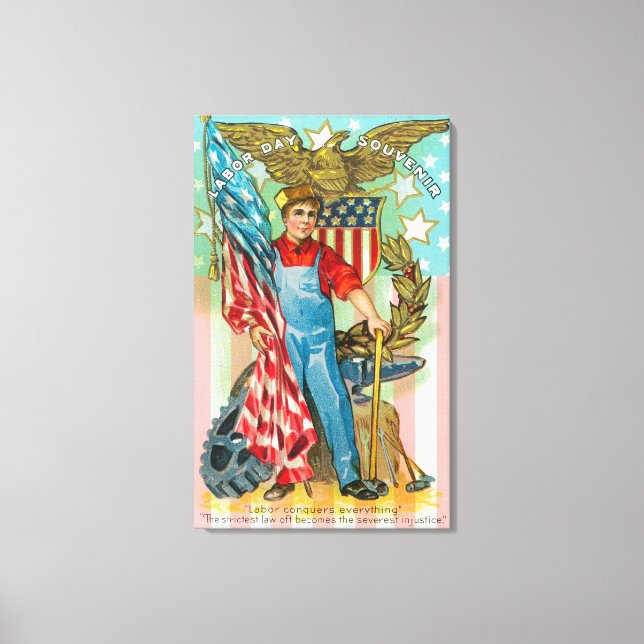 Lienzo Recuerdos del Día del Trabajo (Anverso)