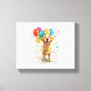 Lienzo Recuperador de payasos - Perro circo con globos