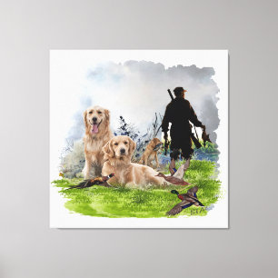 Lienzo Recuperadores de oro - Perros de caza excelentes