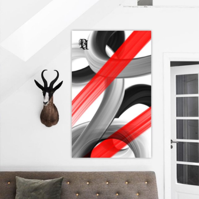 Lienzo Red Black White Abstract  (Subido por el creador)