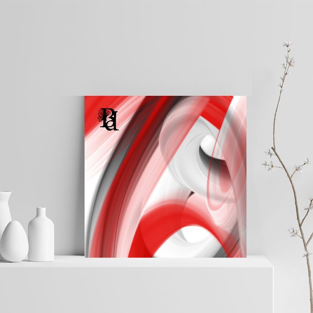 Lienzo Red Black White Gray Abstract  (Subido por el creador)