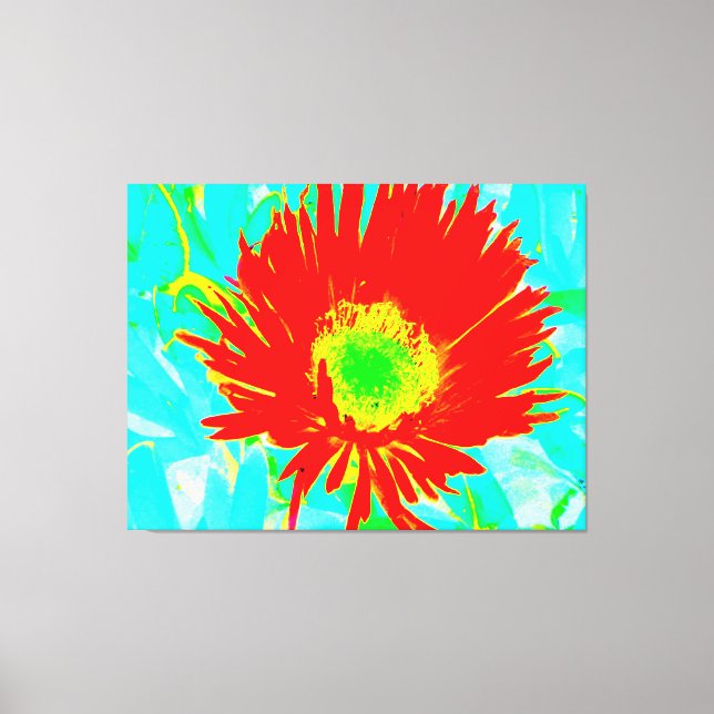 Lienzo Red Bloom Abstraction (Anverso)