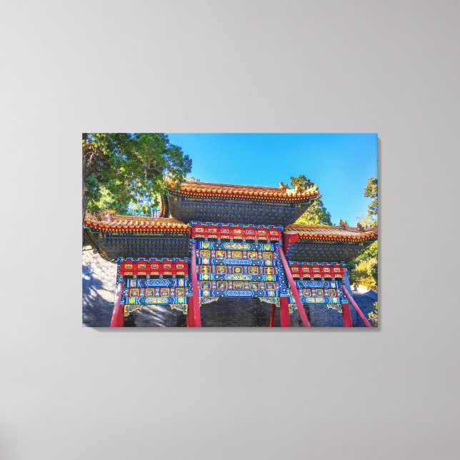 Lienzo Red Blue Gate Jade Flower Island (Anverso)