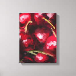 Lienzo Red Cherry Painting - Still-Life Illustration