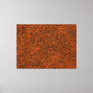 Lienzo Red compleja - Naranja en negro