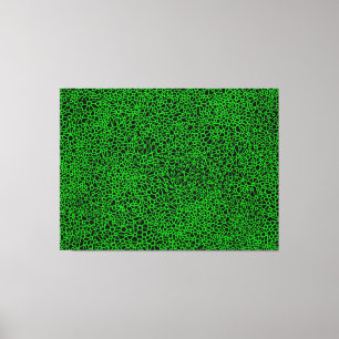 Lienzo Red compleja - verde sobre negro