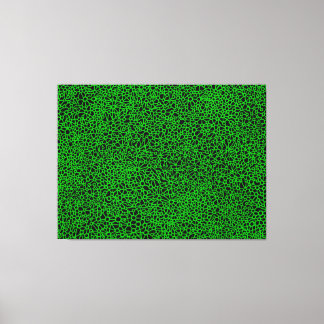 Lienzo Red compleja - verde sobre negro