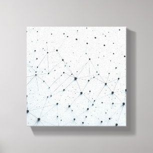 Lienzo Red de cuadrícula abstracta moderna - Conexión neu