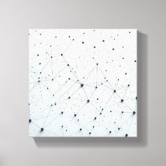 Lienzo Red de cuadrícula abstracta moderna - Conexión neu