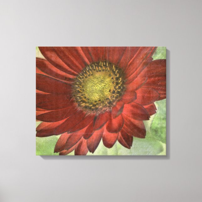Lienzo Red Gerbera (Anverso)