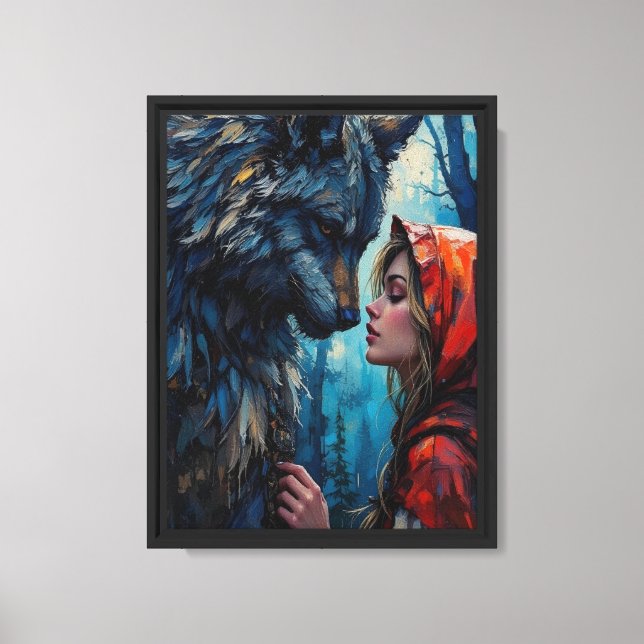 Lienzo Red Hood y el lobo (Anverso)