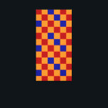 Lienzo Red Orange Blue Checkered Pattern Design<br><div class="desc">Red Orange And Blue Checkered 3 colours Check Pattern Design</div>