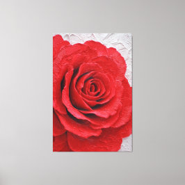 Lienzo Red Rose Texture Abstract Wall Art