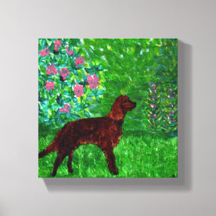 Lienzo Red Setter en una pintura de perro mezclada en un 