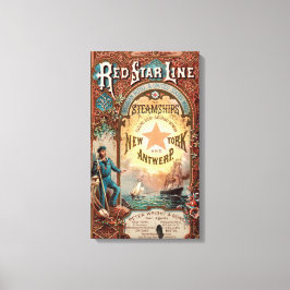 Lienzo Red Star Line New York Antwerp Steamship