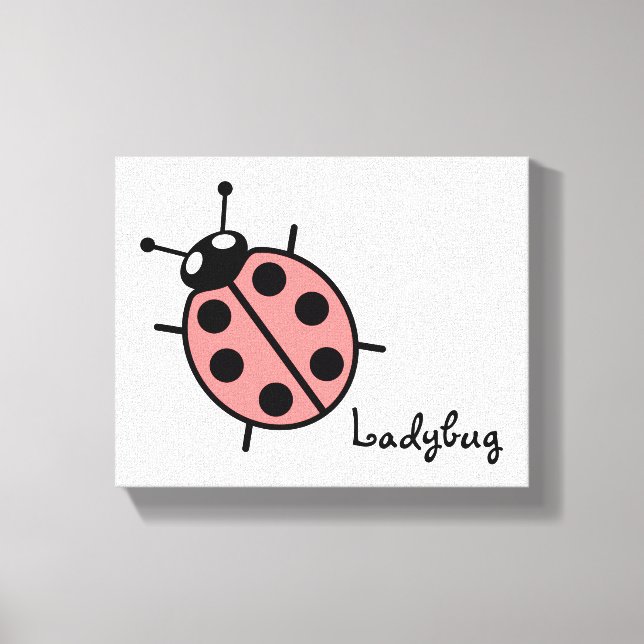 Lienzo Red Vector Ladybug (Anverso)