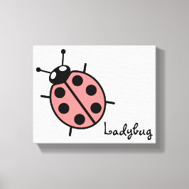 Lienzo Red Vector Ladybug