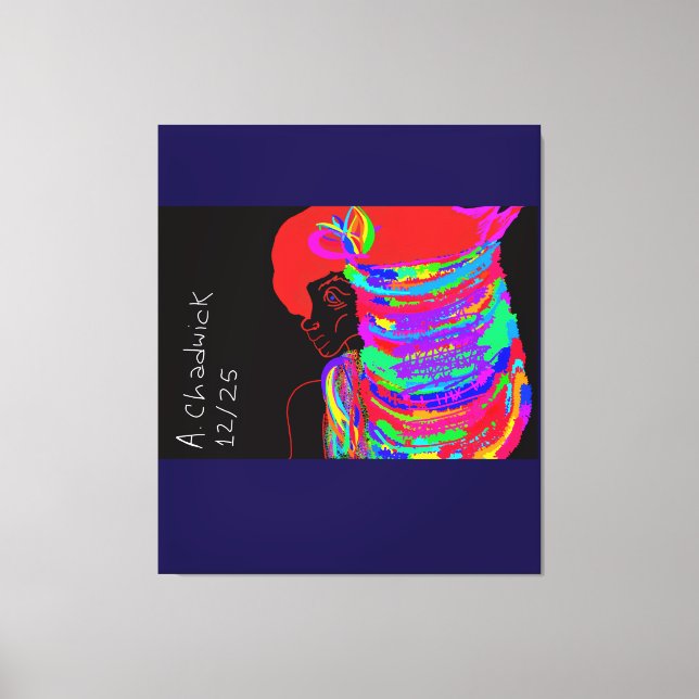 Lienzo Reddish-Orange Fox Warrior Princess  (Anverso)