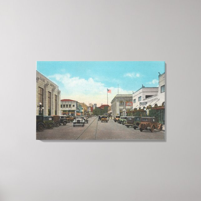 Lienzo Redlands, CA - Business District Town Center Vie (Anverso)