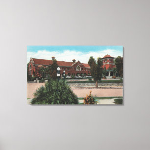 Lienzo Redlands, CA - vista de la biblioteca sonriente