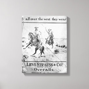 Lienzo Refiera para Levi Strauss y Co, c.1900 (el litho)